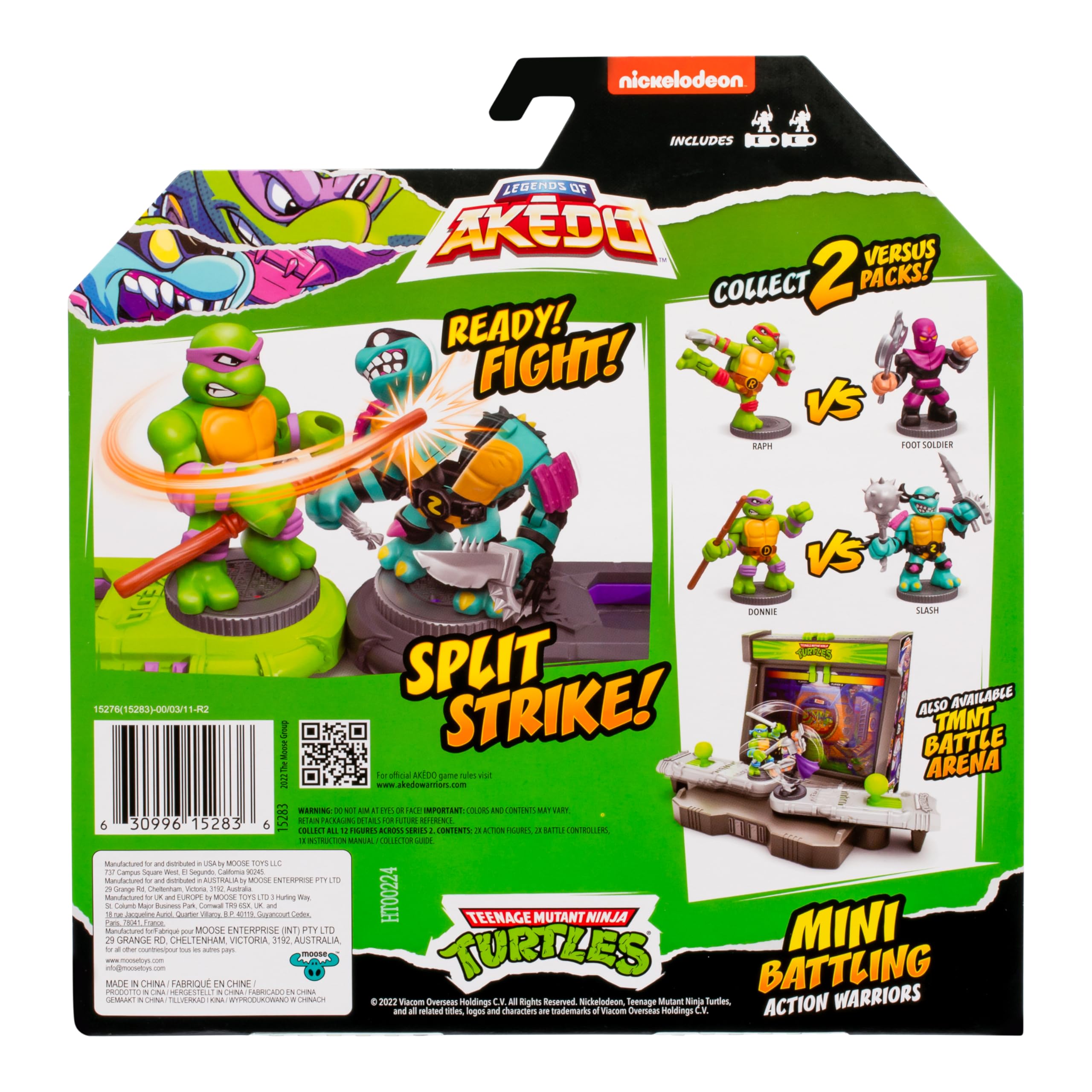 Foto 3 | Tortugas Ninja Mutantes Adolescentes De Toy Legends Of Akedo Donnie Vs Slash - Venta Internacional.