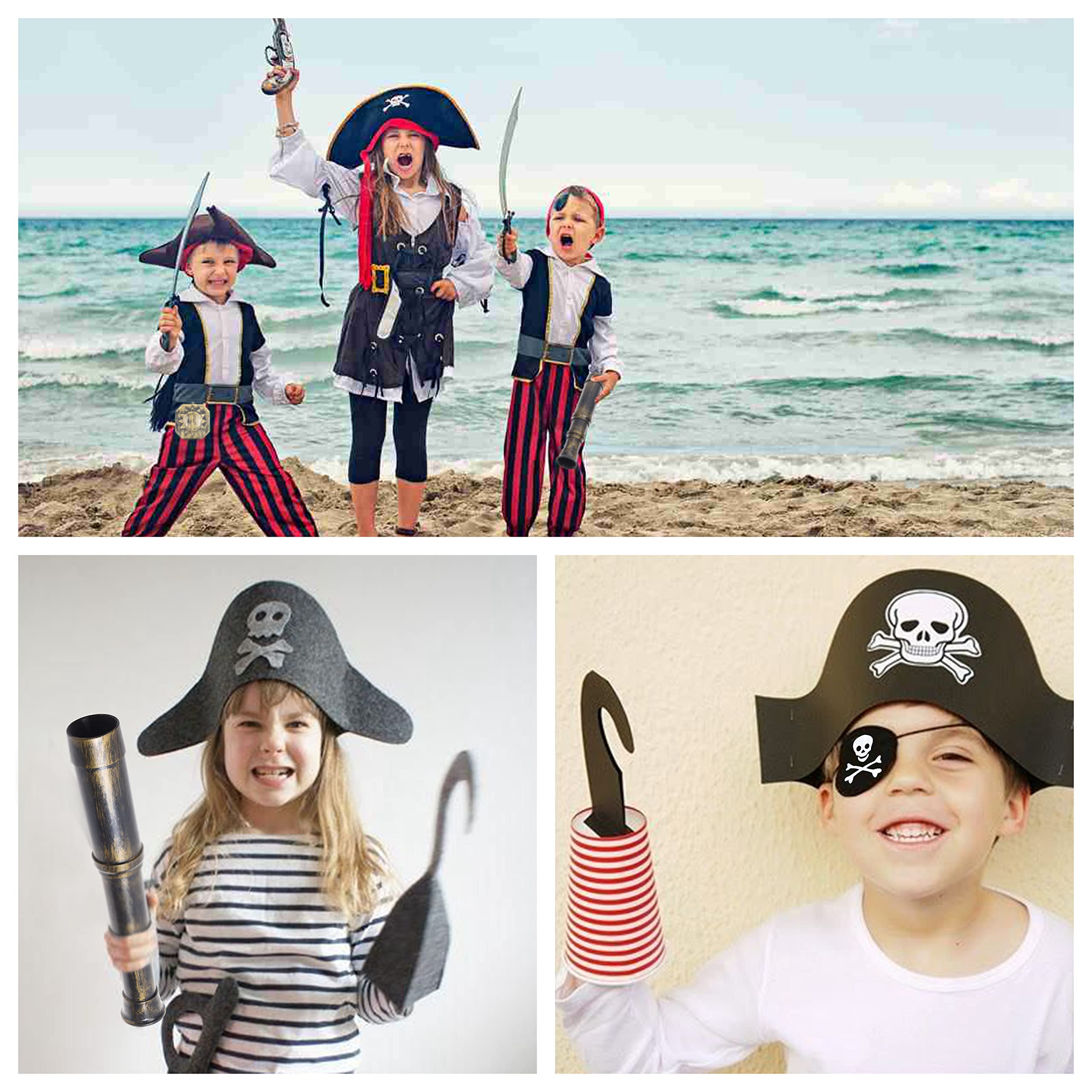 Foto 5 | Set De Telescopio Y Brújula De Utilería Y Parche De Ojo De Pirata Para Cosplay - Venta Internacional.