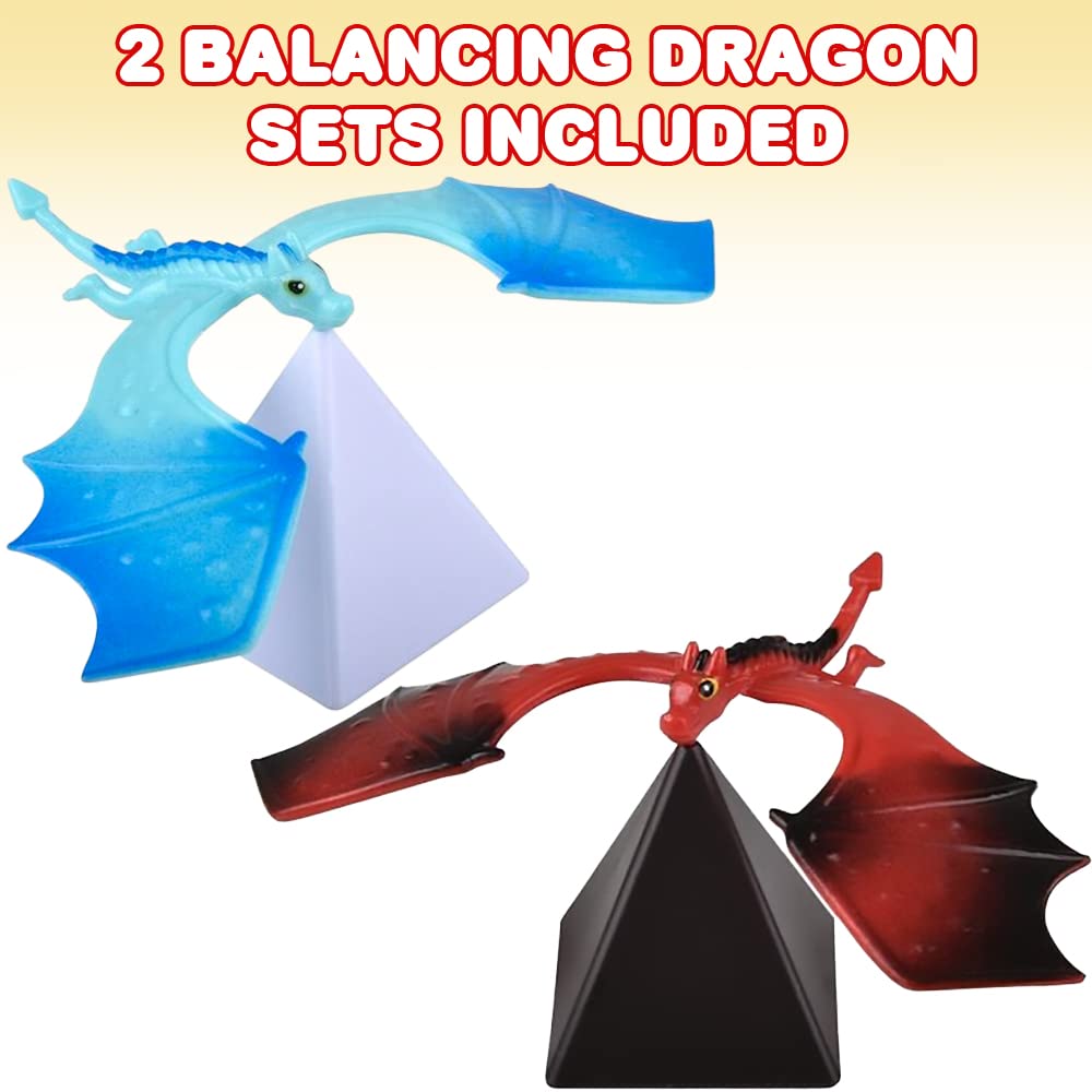 Foto 3 pulgar | Juego De 2 Figuras De Juguete Balance Dragon Artcreativity Con Soportes - Venta Internacional.