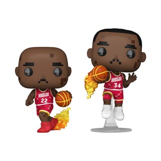 Foto 2 | Figura De Acción Funko Pop! Nba Jam: Rockets: Clyde Drexler Y Hakeem Olajuwon, Paquete De 2 - Venta Internacional.