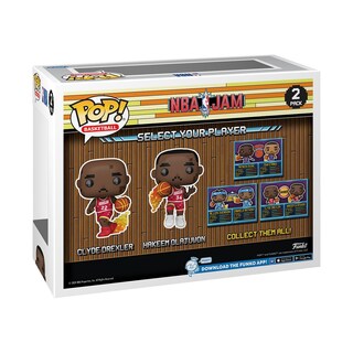 Foto 3 | Figura De Acción Funko Pop! Nba Jam: Rockets: Clyde Drexler Y Hakeem Olajuwon, Paquete De 2 - Venta Internacional.