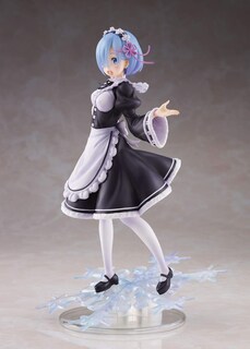 Foto 2 | Muñeca De Pvc Taito Re:zero Winter Maid Rem De 20 Cm Con Soporte - Venta Internacional.