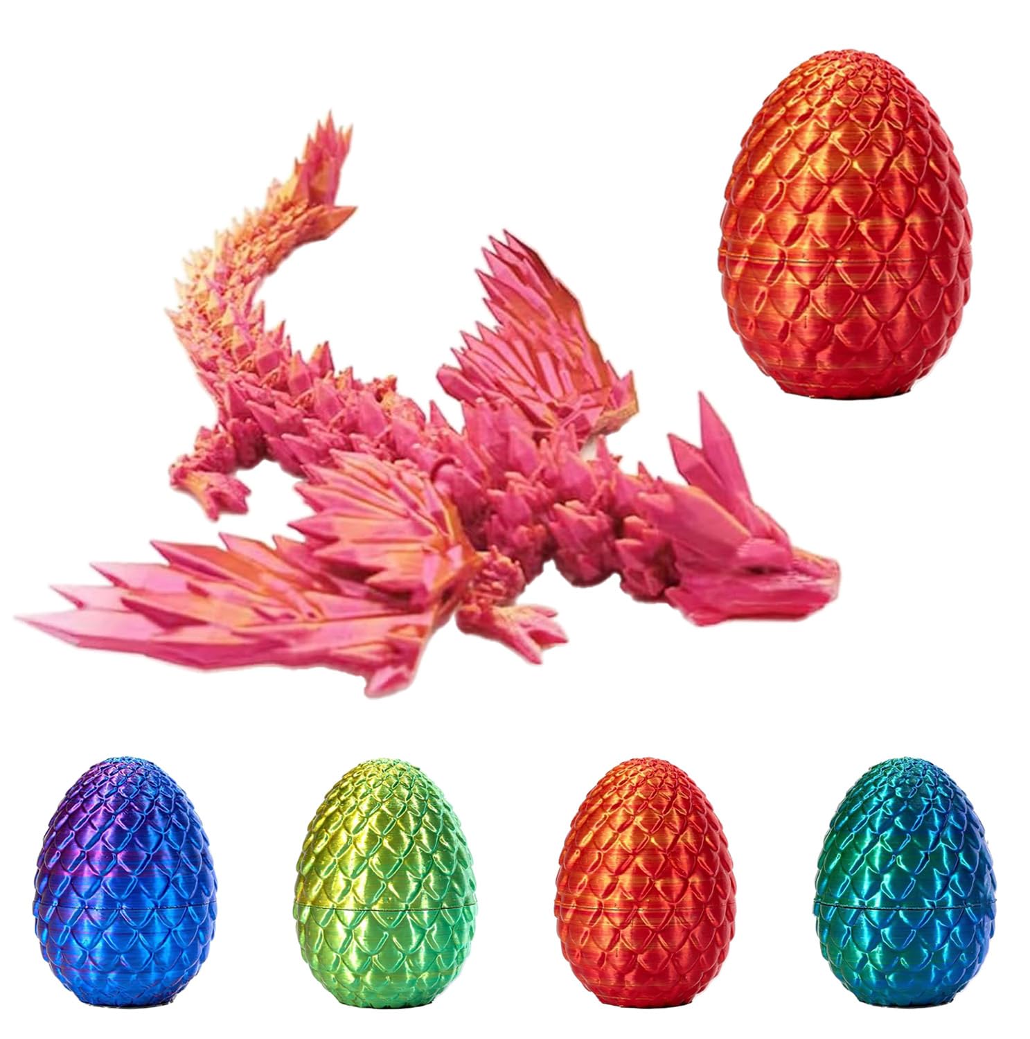 Foto 1 | Dragon Fidget Toy Hannahcos Impreso En 3d Con Alas, Rojo - Venta Internacional.