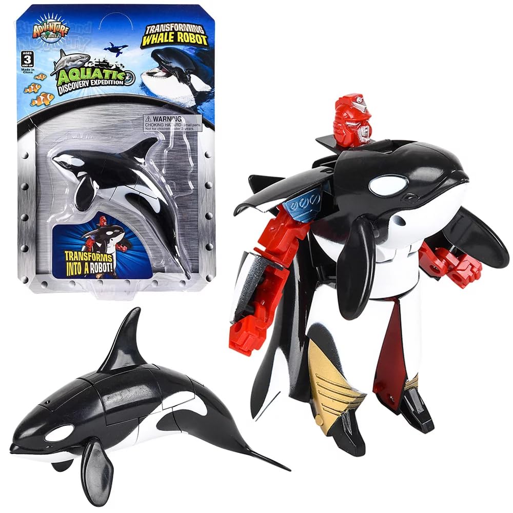 Foto 2 pulgar | Figura De Acción Toy Transforming Orca Whale To Robot, 10 Cm - Venta Internacional.