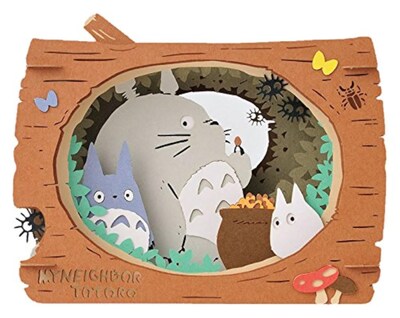 Foto 1 | Teatro De Papel Artesanía Ensky Mi Vecino Totoro Totoro En Tronco - Venta Internacional.