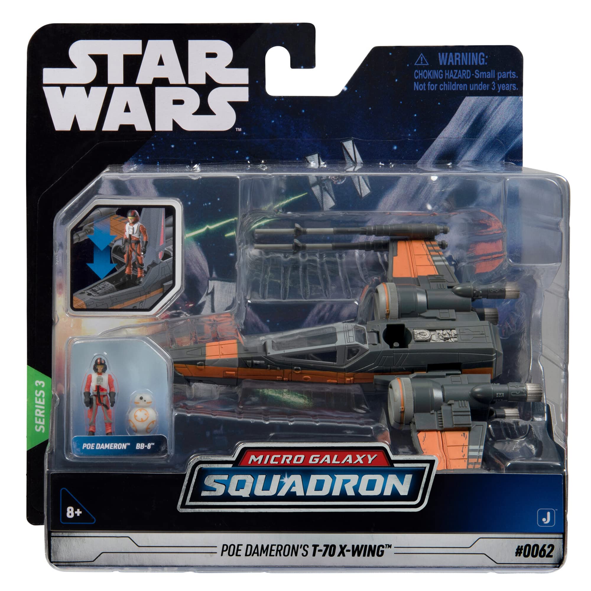Foto 3 pulgar | Toy Star Wars Micro-galaxy Squadron Poe Dameron, El T-70 X-wing - Venta Internacional.
