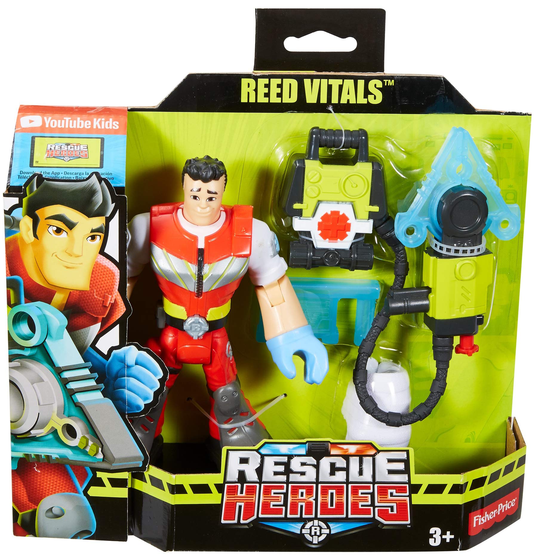 Foto 7 pulgar | Figura De Acción Fisher-price Rescue Heroes Reed Vitals 15 Cm - Venta Internacional.