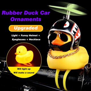 Foto 2 | Adornos De Goma Para Coche Con Forma De Pato Wonuu, Diseño De Pato Amarillo Con Hélice - Venta Internacional.