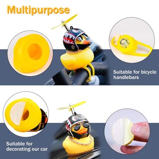 Foto 3 | Adornos De Goma Para Coche Con Forma De Pato Wonuu, Diseño De Pato Amarillo Con Hélice - Venta Internacional.