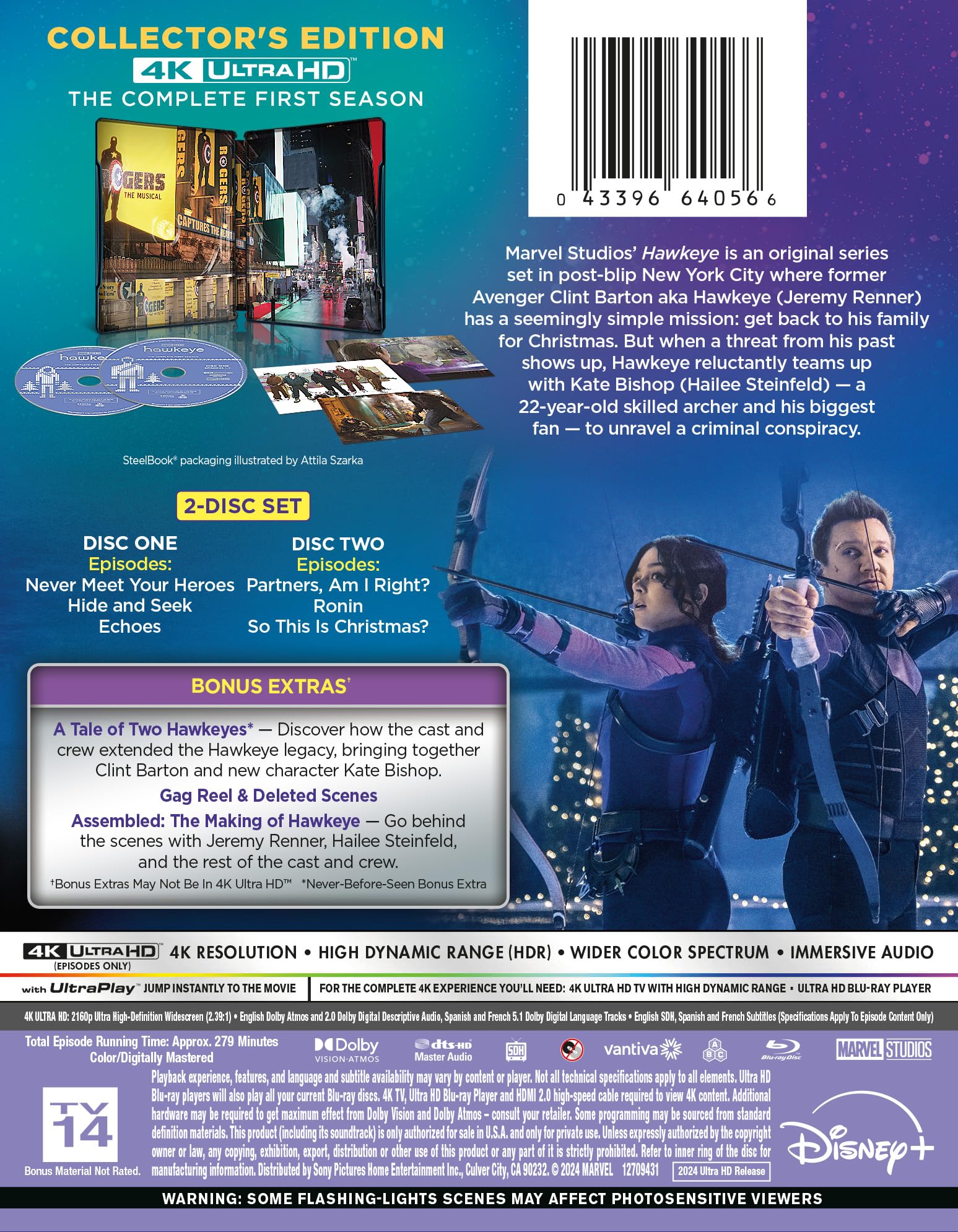 Foto 4 pulgar | Serie De Tv Hawkeye Temporada 1 4k Uhd Sony Pictures - Venta Internacional.