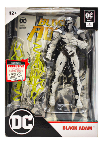 Foto 2 pulgar | Dc Page Punchers Black Adam Comic Blanco Negro Mcfarlane Da