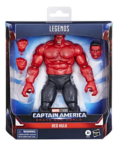 Foto 2 pulgar | Marvel Legends Red Hulk Capitán América Figura 20 Cm Hasbro
