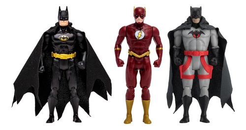 Foto 3 pulgar | Dc Super Powers Pack 3 Batman Flash Batman Gris Mcfarlane