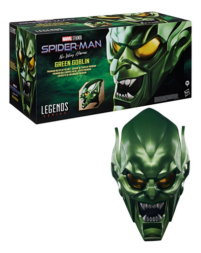 Foto 3 pulgar | Marvel Legends Spiderman Casco Premium Green Goblin Hasbro