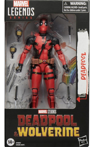 Foto 3 pulgar | Deadpool Marvel Legends  Deadpool And Wolverine 15cm Hasbro