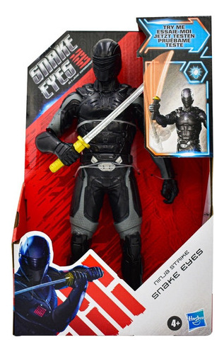 Foto 3 pulgar | Gi Joe Origins Ninja Strike Snake Eyes 30 Cm Con Luz Hasbro