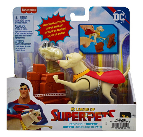 Foto 2 pulgar | Dc League Of Super Pets Krypto Super Golpe Fisher Price