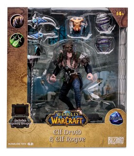 Foto 1 | World Of Warcraft Elf Druid Y Rouge Rare 12cm Mcfarlane