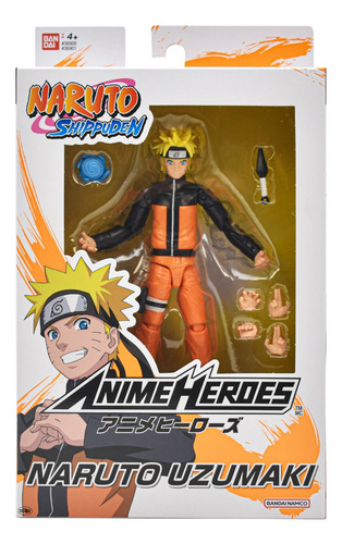 Foto 2 pulgar | Naruto Shippuden Naruto Uzumaki Anime Heroes 15cm Bandai
