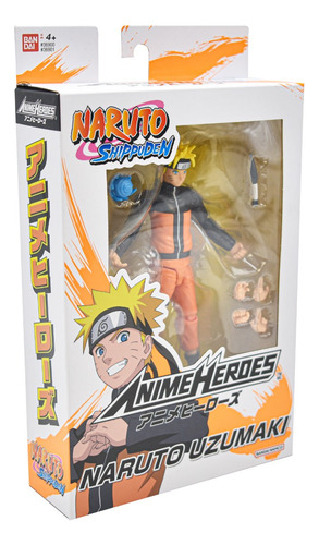 Foto 3 pulgar | Naruto Shippuden Naruto Uzumaki Anime Heroes 15cm Bandai