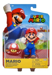 Foto 1 | Mario Con Super Champiñon Figura 9cm Jakks Pacific