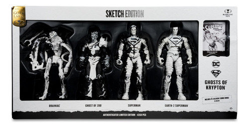 Foto 1 | Dc Superman Ghosts Of Krypton Set 4 Figuras Sketch Mcfarlane