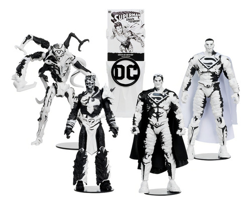 Foto 3 pulgar | Dc Superman Ghosts Of Krypton Set 4 Figuras Sketch Mcfarlane