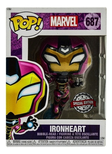 Foto 2 pulgar | Marvel Ironheart Edicion Especial #687 Funko Pop