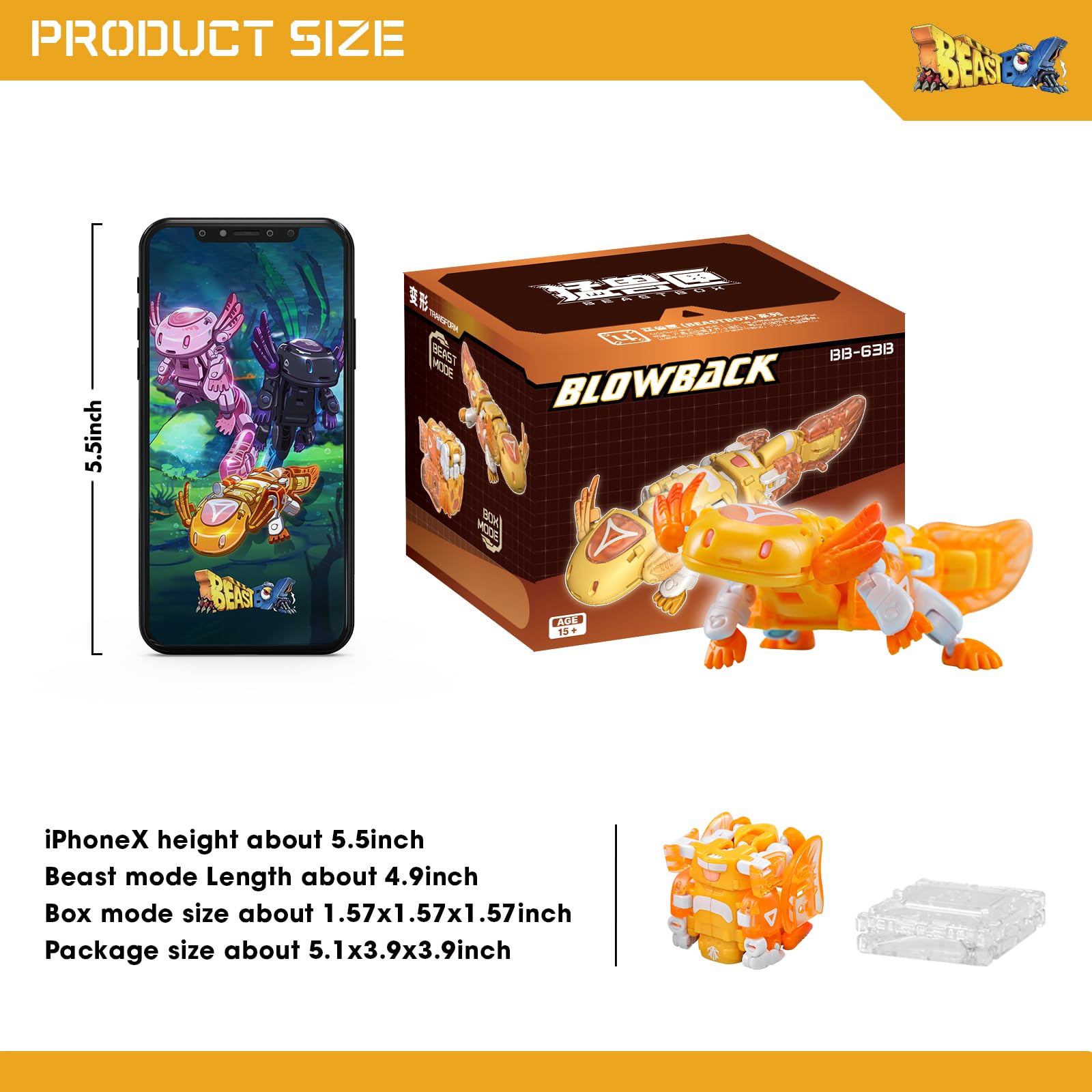 Foto 5 | Figura De Acción 52toys Beastbox Bb-63b Blowback Deformation - Venta Internacional.