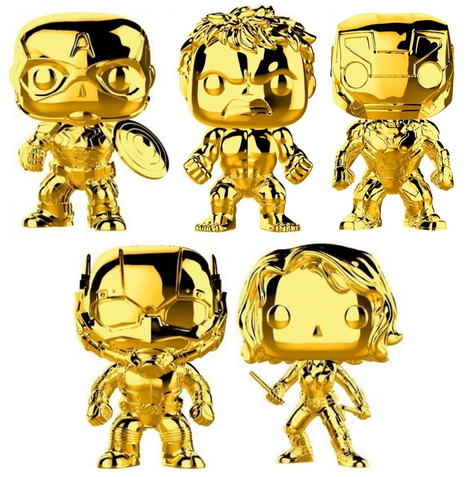 Foto 2 pulgar | Figura De Acción Funko Pop! Juego De 5 Piezas De Marvel Studio 10, Color Dorado Y Cromado - Venta Internacional.