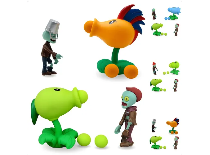 Foto 2 pulgar | Xtellar Kit De 2pcs Juguete Coleccionable De Plantas Vs Zombies Únicos Modelos