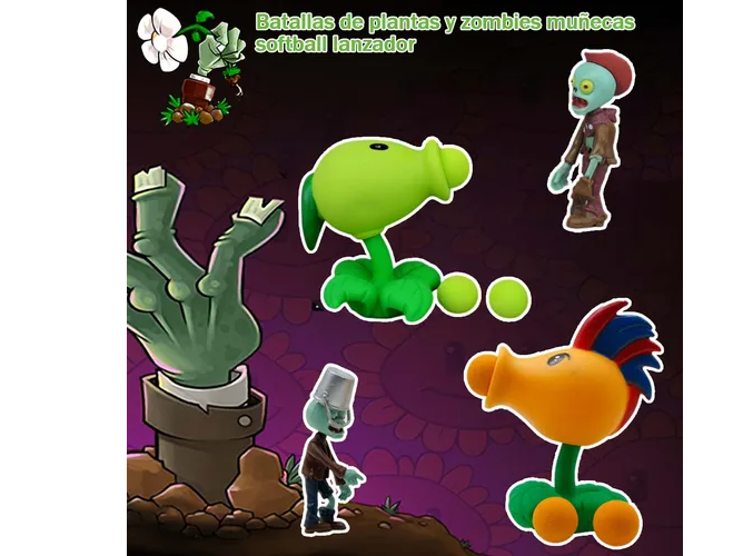 Foto 5 pulgar | Xtellar Kit De 2pcs Juguete Coleccionable De Plantas Vs Zombies Únicos Modelos