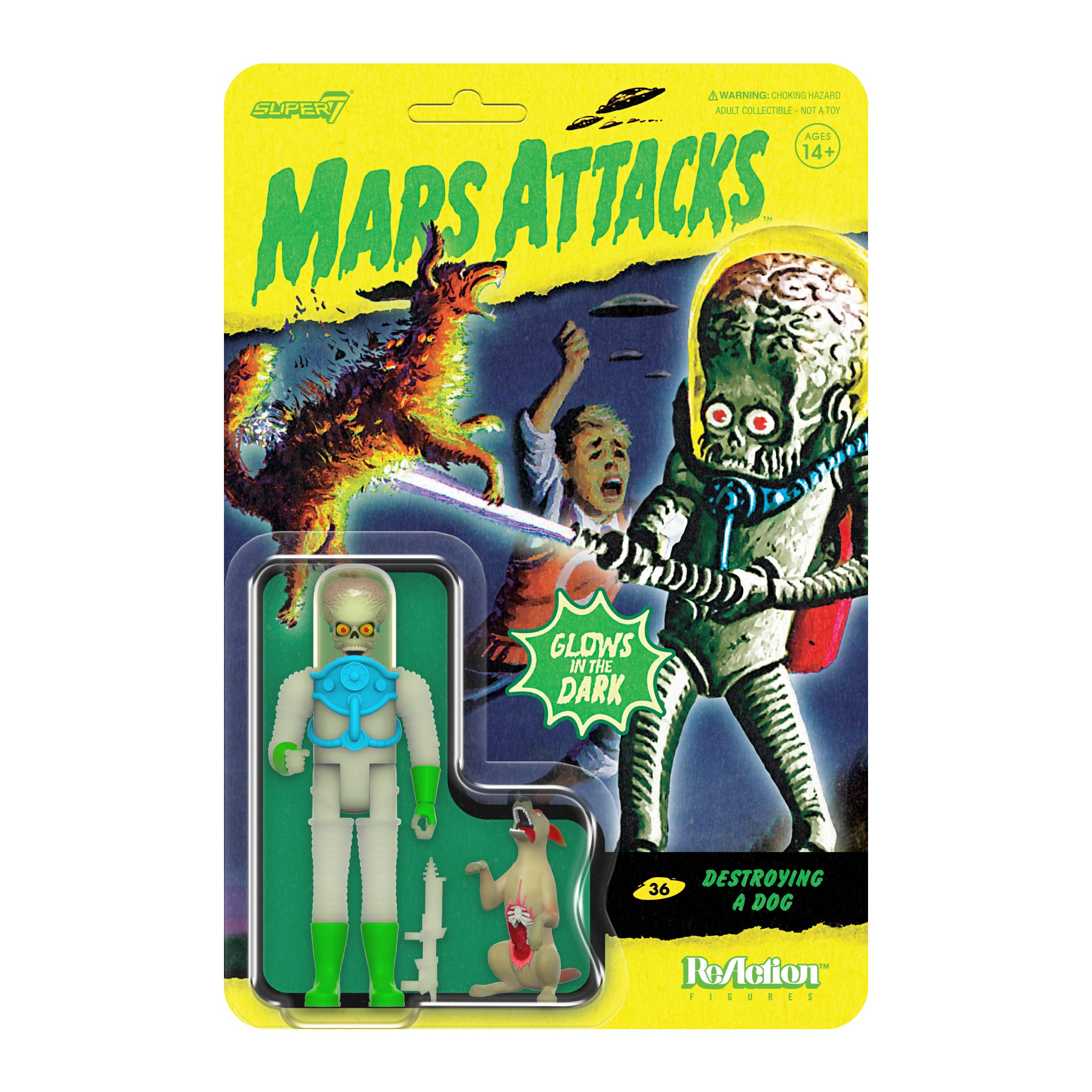 Foto 2 pulgar | Figura De Acción Super7 Mars Ataca A Un Marciano Destruyendo Un Perro - Venta Internacional.