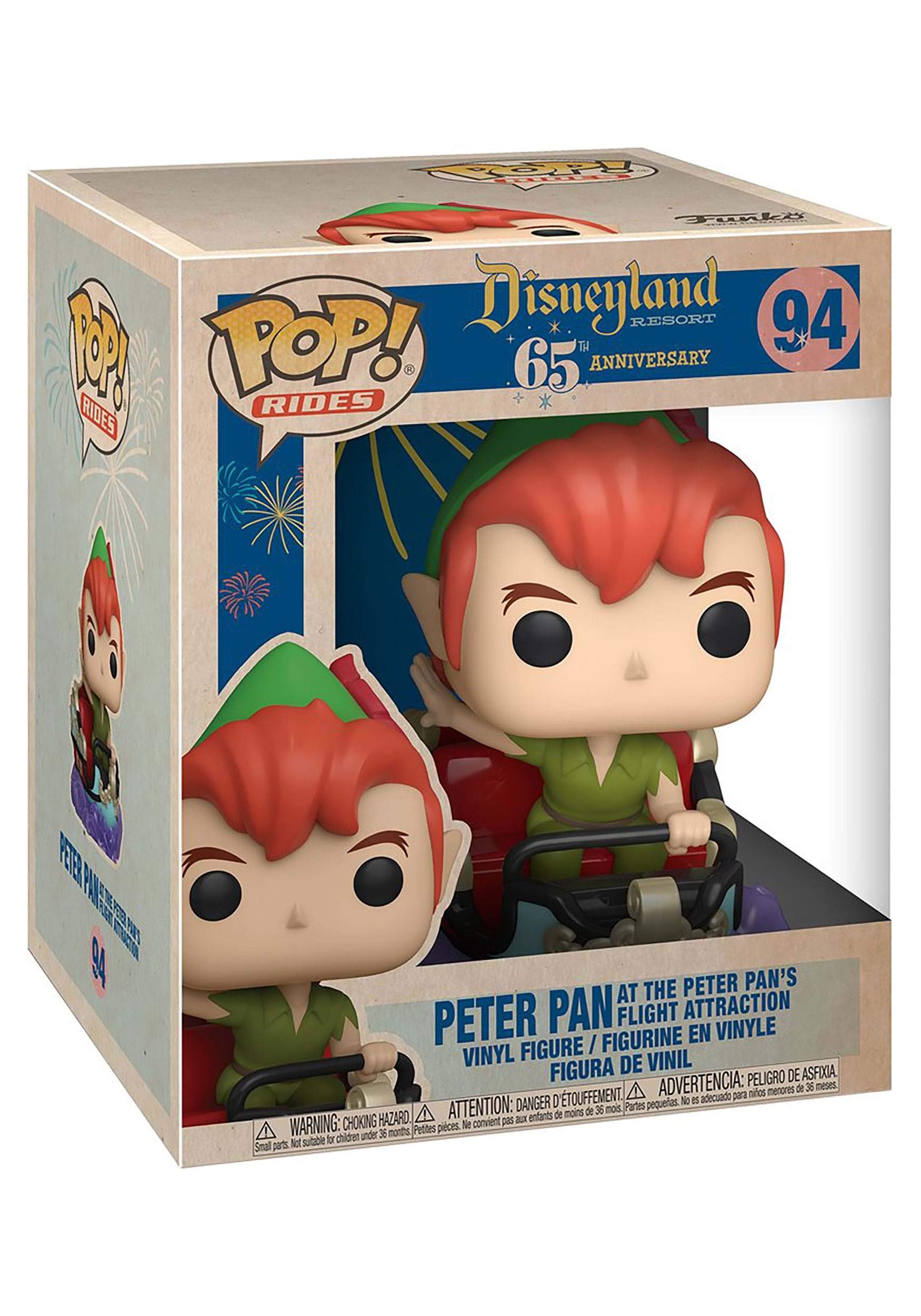 Foto 3 pulgar | Juguete Funko Pop! ¡monta En Disney 65th Peter & Flight Car - Venta Internacional.