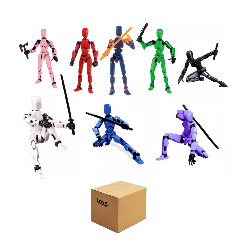 Foto 2 pulgar | 8pcs Figura Articulada Dummy 13 Lucky Muñeco -no Armado Lab.g  Colores