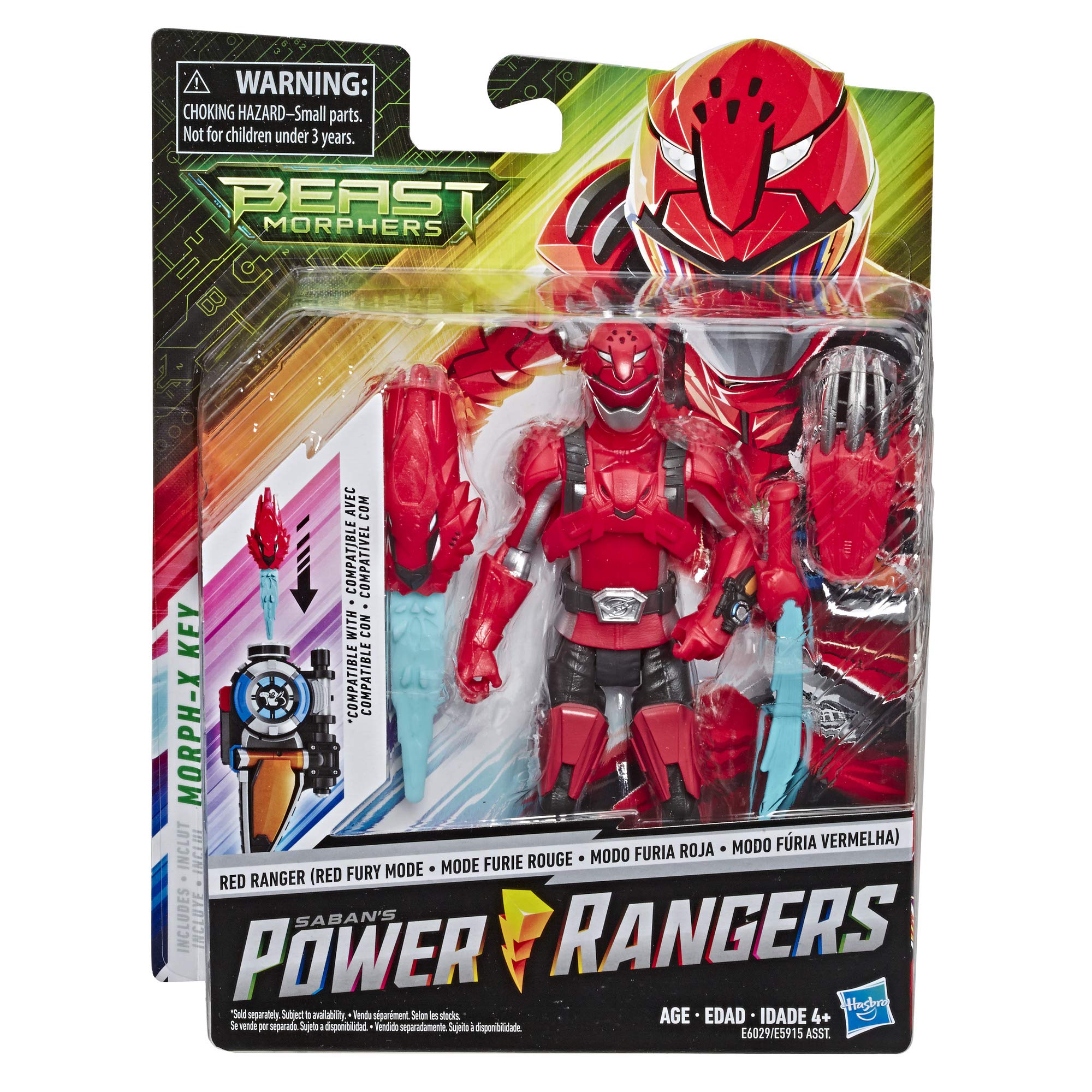 Foto 3 pulgar | Figura De Acción Hasbro Power Rangers Beast Morphers Red Ranger - Venta Internacional.