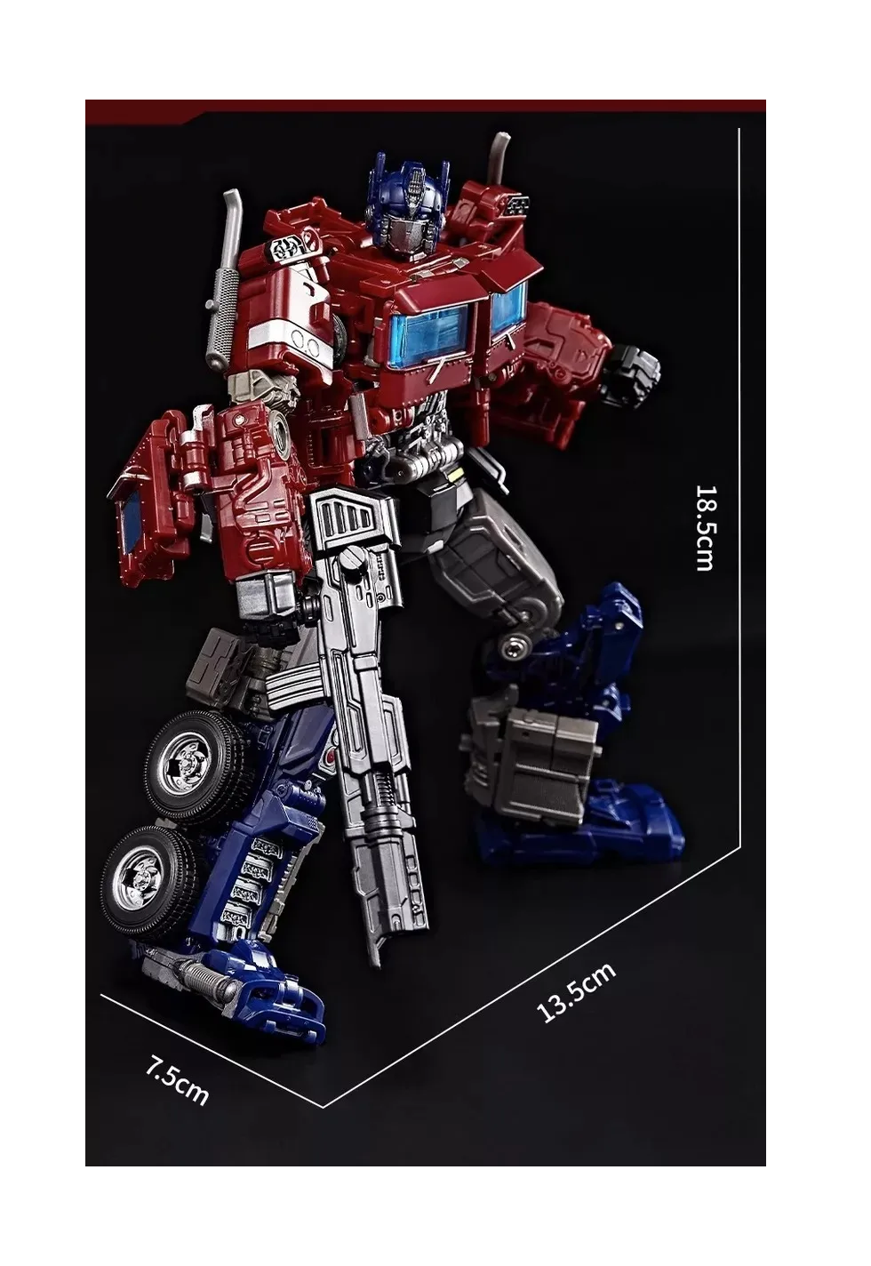 Foto 5 pulgar | Figura De Acción Carros Optimus Prime   Azul Rojo