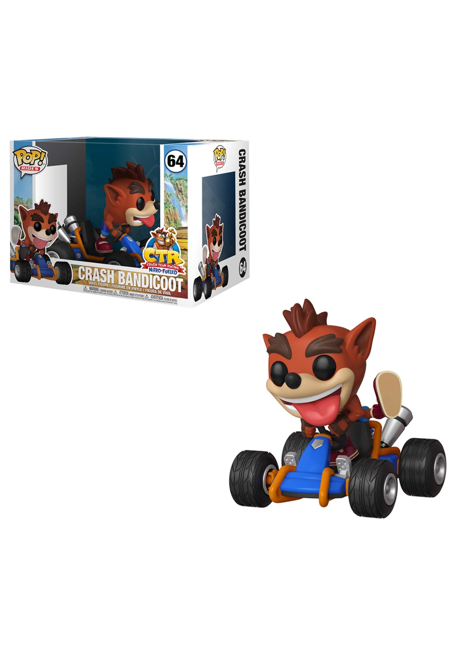 Foto 2 pulgar | ¡funko Pop! Monta Crash Team Racing Crash Bandicoot - Venta Internacional.