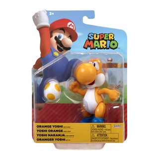 Foto 6 | Figura De Acción Super Mario Orange Yoshi De 10 Cm Con Accesorio De Huevo - Venta Internacional.