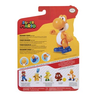 Foto 7 | Figura De Acción Super Mario Orange Yoshi De 10 Cm Con Accesorio De Huevo - Venta Internacional.