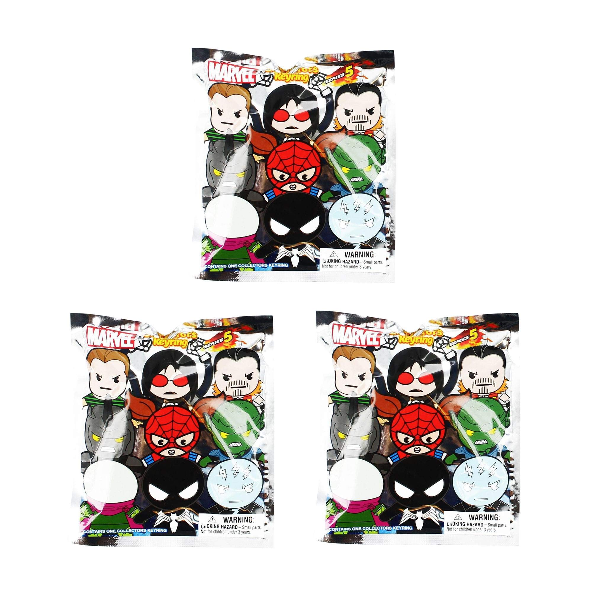 Foto 2 pulgar | Llavero Marvel Series 5  Bolsa Ciega De Espuma Con Forma De Figura  Lote De 3 - Venta Internacional.