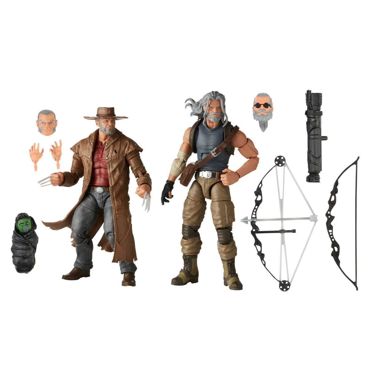 Foto 4 pulgar | Figuras de Marvel Legends Old Man Logan y Hawkeye Hasbro