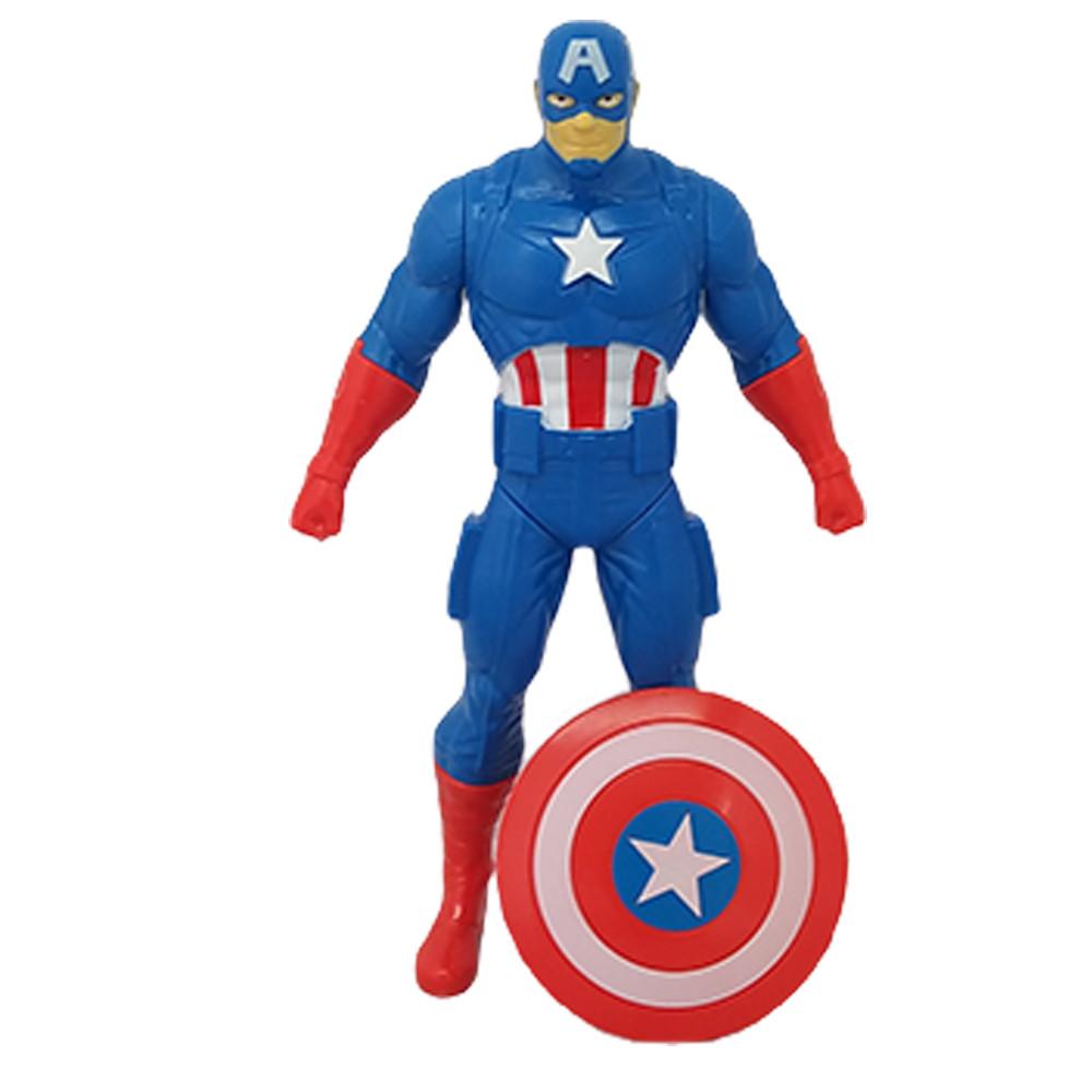 Figura de Acción Capitán América con Escudo Genérica color Azul 22 cm Articulado