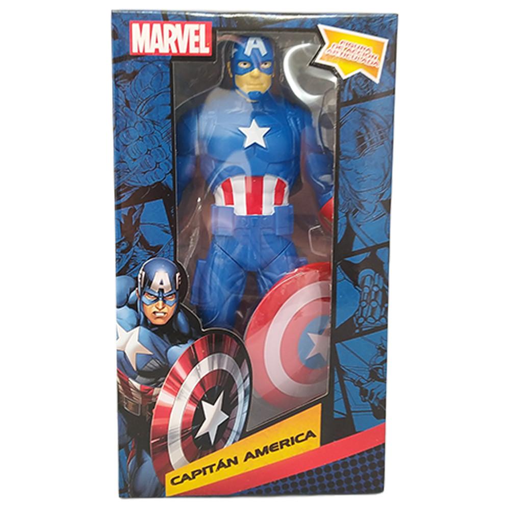 Foto 4 pulgar | Figura de Acción Capitán América con Escudo Genérica color Azul 22 cm Articulado