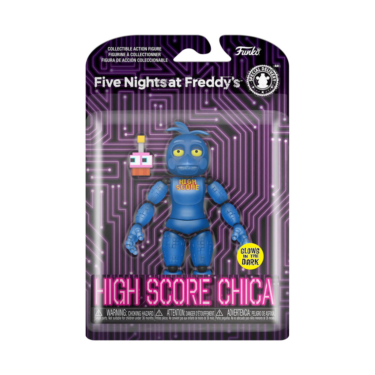 Foto 4 pulgar | Figura de Acción Glow por Funko - Chica High Score - Five Nights At Freddy's