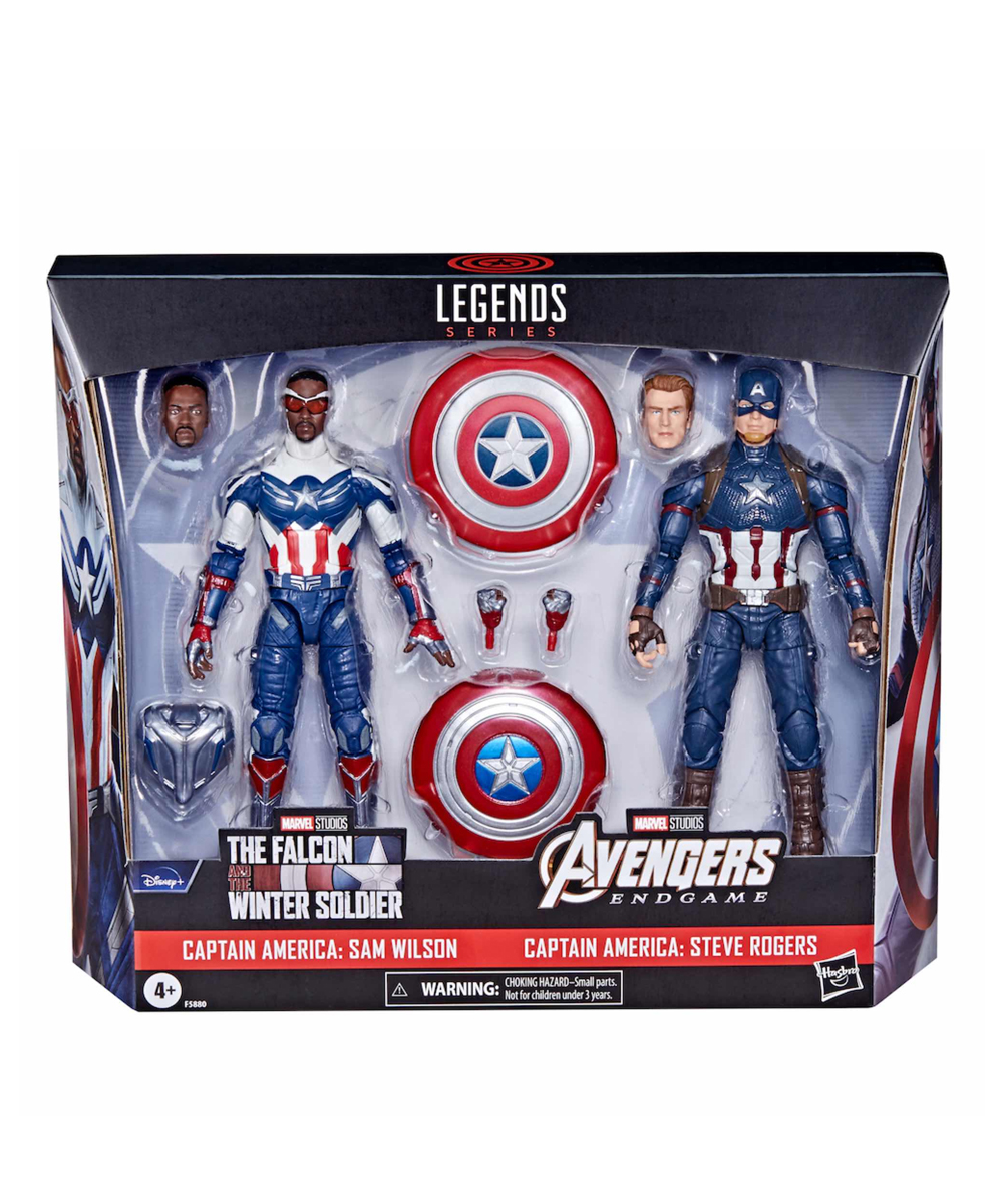 Foto 3 pulgar | Figura Marvel Legends 2 Pack Avengers Capitán América Sam Wilson Steve Roger Hasbro