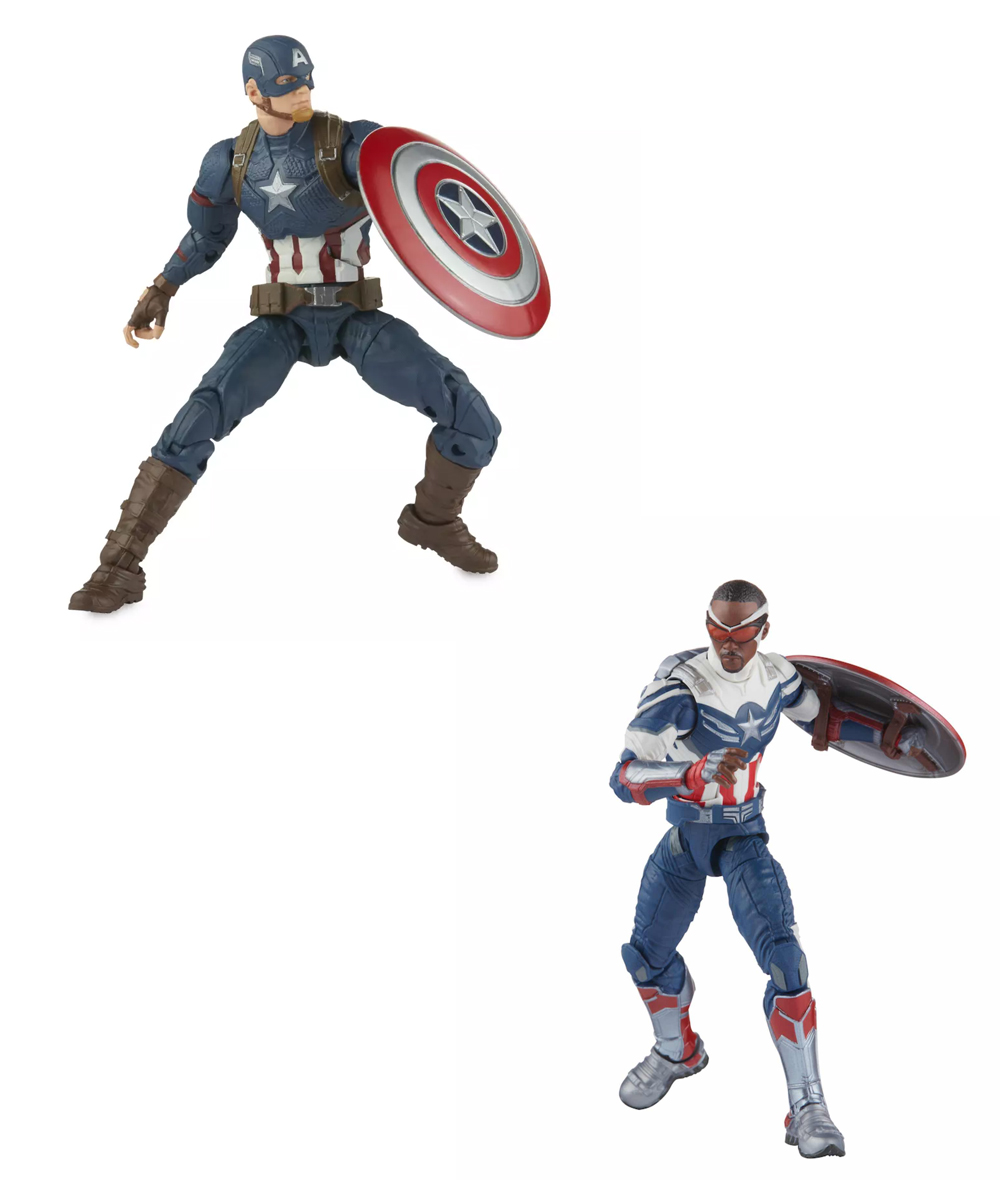 Foto 4 pulgar | Figura Marvel Legends 2 Pack Avengers Capitán América Sam Wilson Steve Roger Hasbro