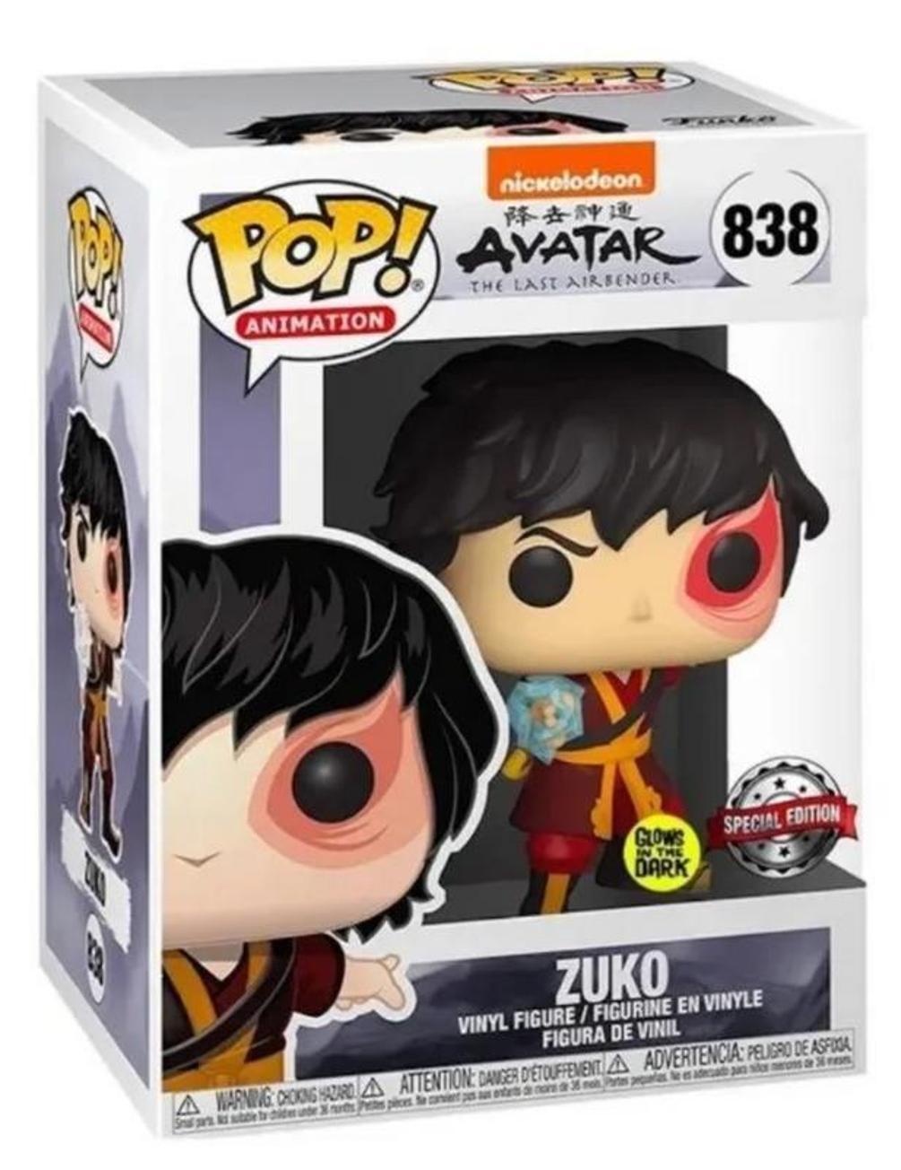 Foto 2 pulgar | Figura Funko Pop Avatar Zuko con Rayo Special Glow in The Dark