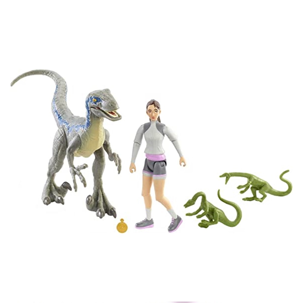 Venta Internacional-  Figura De Accion Jurassic World Amber Collection Yaz Velociraptor Compys Y Compass