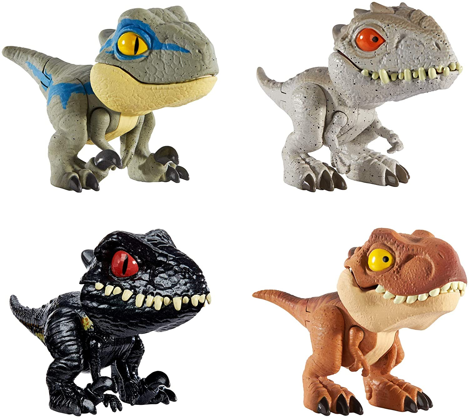 Foto 2 pulgar | Venta Internacional-  Jurassic World Dinobocazas, Pack De 4 Dinosaurios De Juguete Para Niños +4 Años (mattel Gkh02)